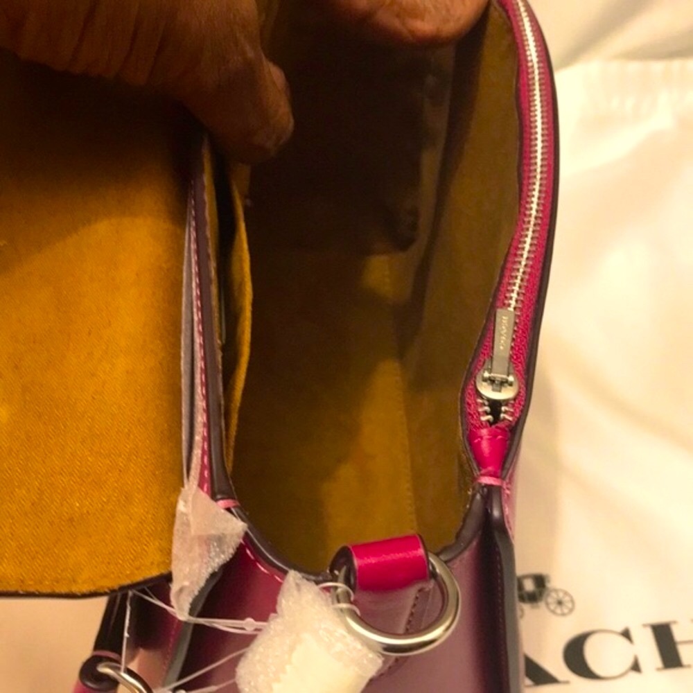 Silver/Bright Violet Morgan Top Handle Satchel BNWT - Picture 10 of 12
